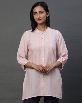 aurelia Women Striped V-Neck Straight Kurti-picture-41