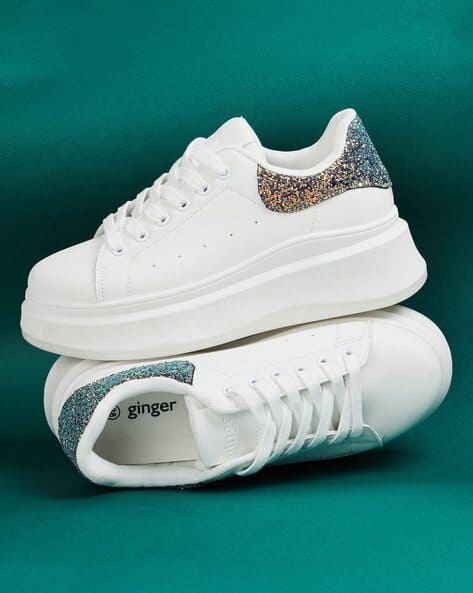 Women Embellished Heeled Shoes with Lace Fastening