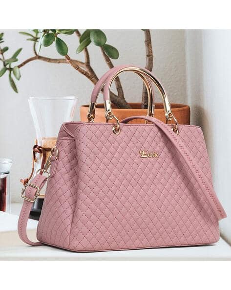 Women Quilted Sling Bag with Detachable Strap