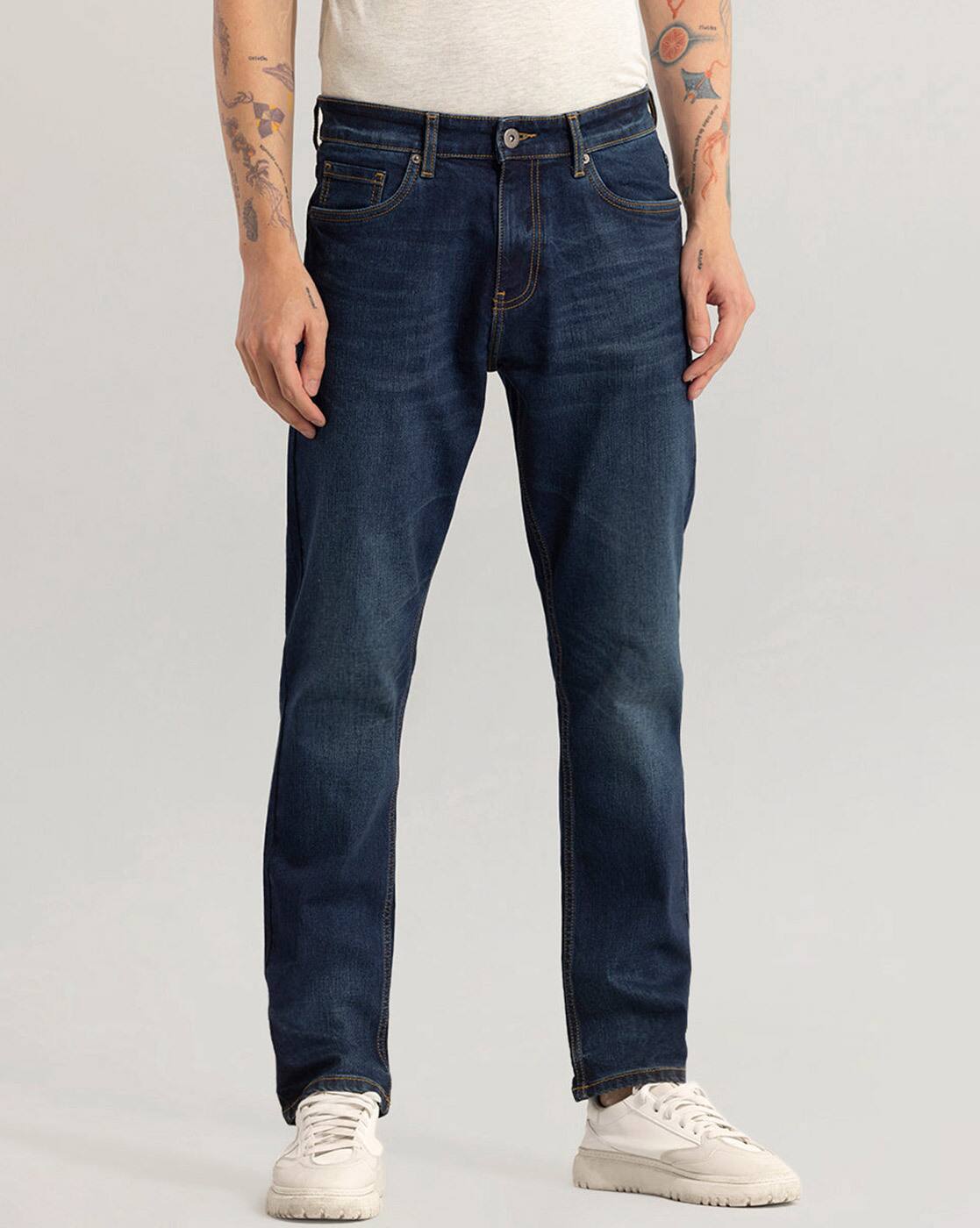 Perry Ellis Men's Slim Fit Indigo 5-Pocket Stretch Denim Jean, 46X32