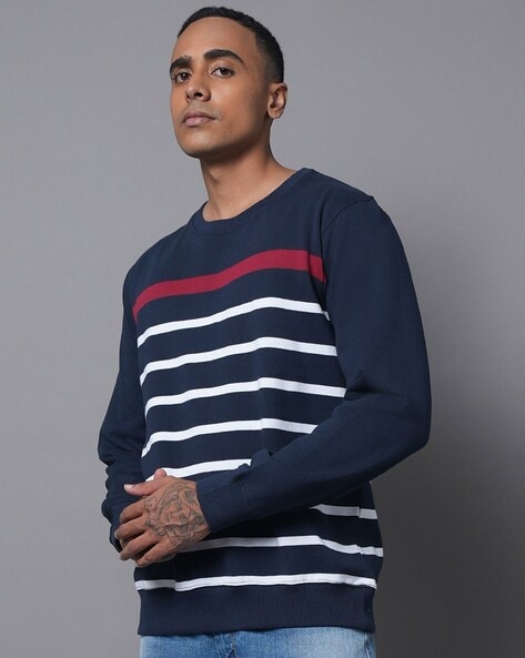 Mens striped sweatshirt hotsell