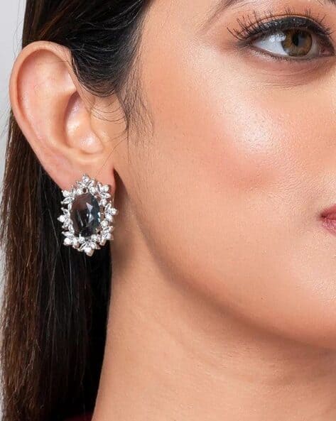 Women Silver-Plated Stud Earrings