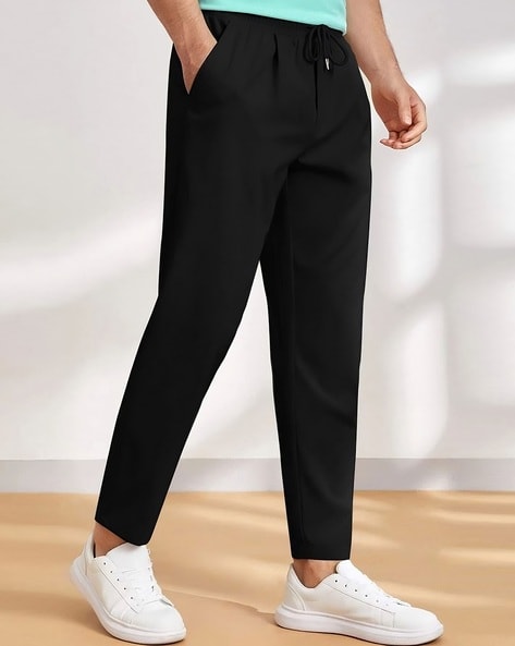 Men Straight Track Pants with Insert Pockets