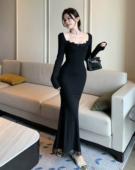 knee length dresses for ladies Women's Inspiring Poise Ribbed Bodycon Maxi Dress in Pink