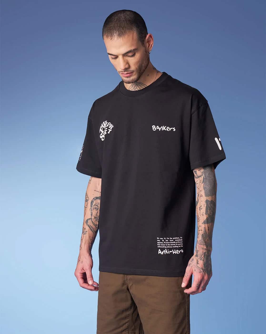 Buy Black Tshirts for Men by BONKERS CORNER Online | Ajio.com