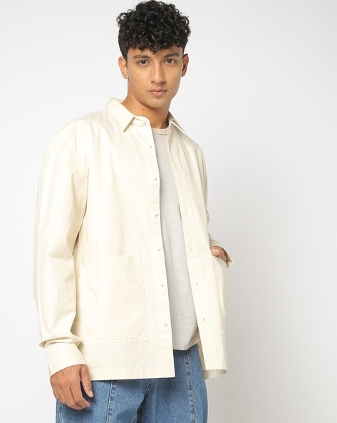 Men Oversized Fit Cotton Shirt