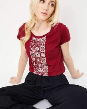 max Women Printed Regular Fit Round-Neck T-Shirt-picture-31