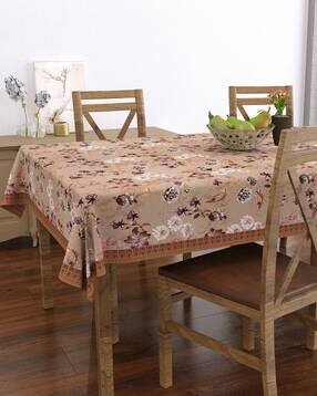 ever home Floral Print 4-Seater Rectangular Dining Table Cover-picture-39