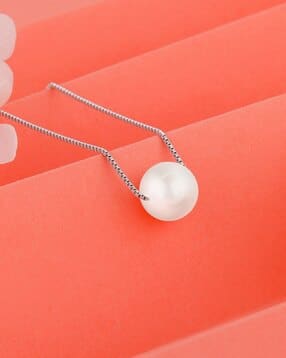 giva 925 Sterling Silver Anushka's Pearl Moon Short Necklace-picture-16