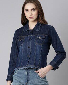 showoff Women Blouson Jacket with Button-Closure-picture-10