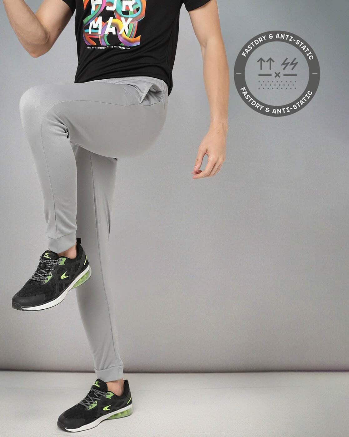PERFORMAX Men Elasticated Waist Joggers For Men (Grey, L)