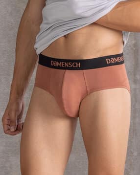Men Briefs with Logo Elasticated Waistband