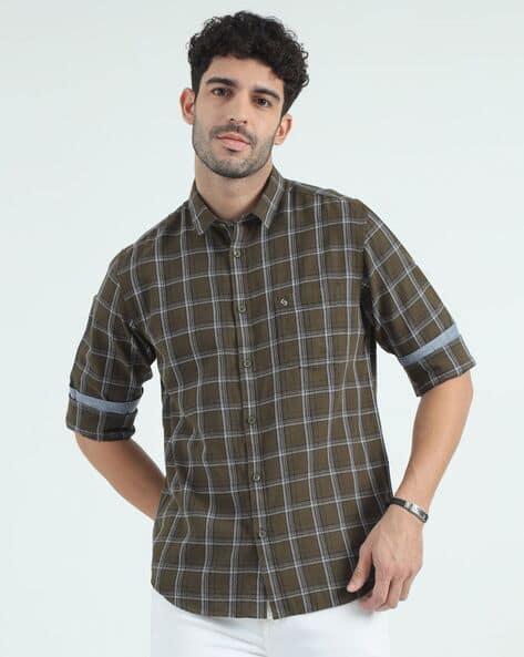 Buy Olive Shirts for Men by CLASSIC POLO Online