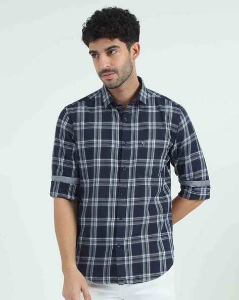 Buy Navy blue Shirts for Men by CLASSIC POLO Online