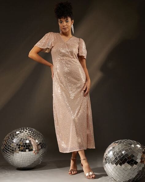 MOLLY & MICHEL Women Embellished Gown Dress