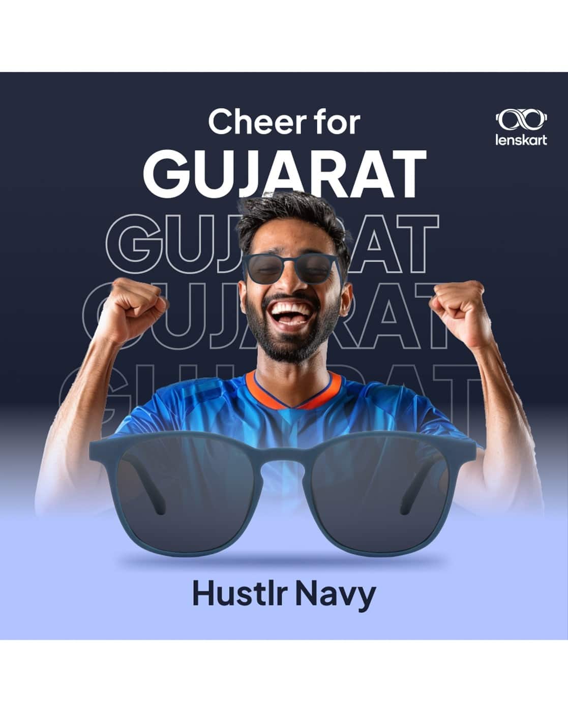 Buy Navy blue Sunglasses for Men by Lenskart HUSTLR Online