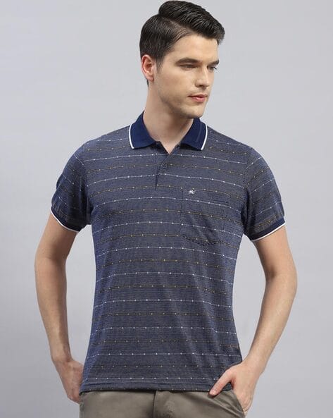Monte Carlo Striped Polo T Shirts Online Buy Men Black Stripe Polo