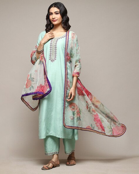 Biba sea green suit best sale