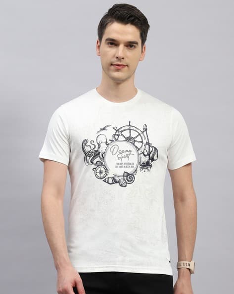 Buy White Tshirts for Men by MONTE CARLO Online