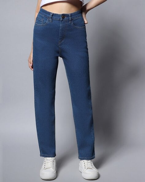 Women High-Rise Straight Fit Jeans