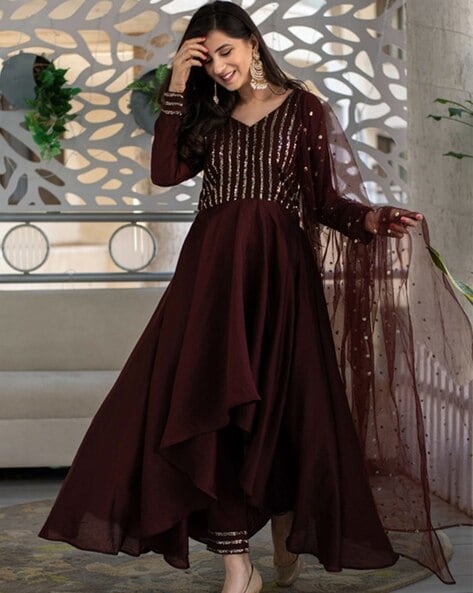 Women Embellished Unstitched Dress Material Price in India