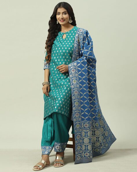 Buy Peacock Green Kurta Suit Sets for Women by Biba Online Ajio