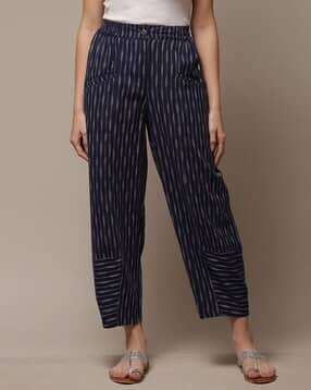 biba Women Striped Straight Fit Pants-picture-29