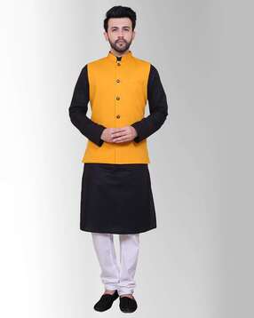avaeta Men Regular Fit Nehru Jacket with Welt Pocket-picture-37