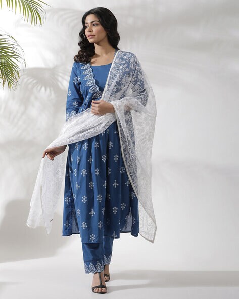 Women Floral Print Dupattaa Price in India