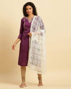 Women Checked Dupatta-picture-53