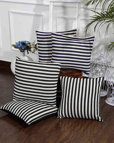 Set of Striped Cushion Covers 16