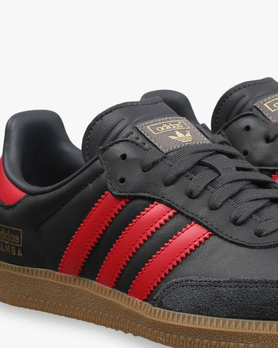 Buy Adidas Originals Samba OG Low-Top Lace-Up Sneakers | Grey & Red Color  Men | AJIO LUXE