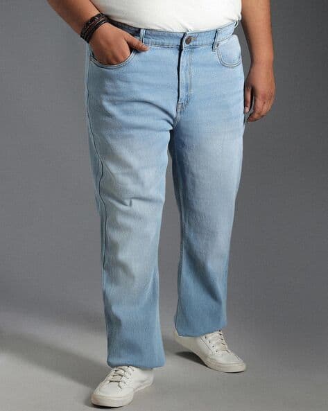 Men Heavily Washed Mid-Rise Flared Bootcut Jeans