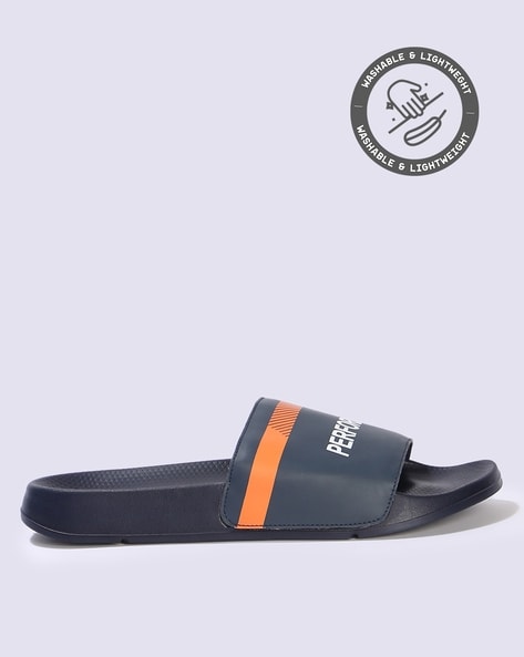 Men Logo Print Slides