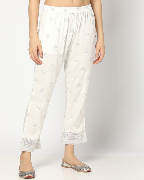 Women Printed Straight Pants Price in India