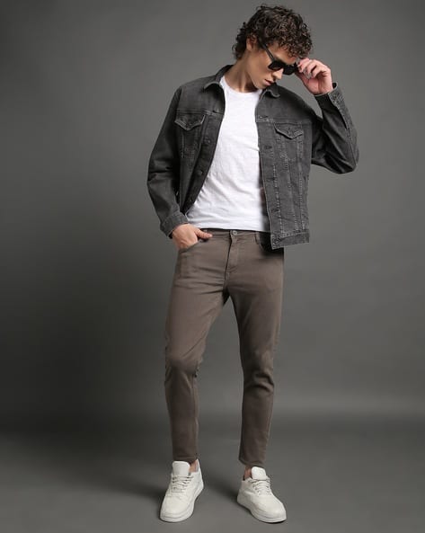 Men Mid-Rise Cropped Fit Jeans
