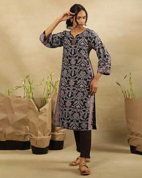 Women Floral Print Straight Kurta-picture-52