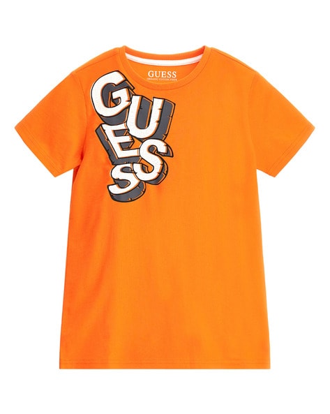 Buy Orange Tshirts for Boys by GUESS Online Ajio