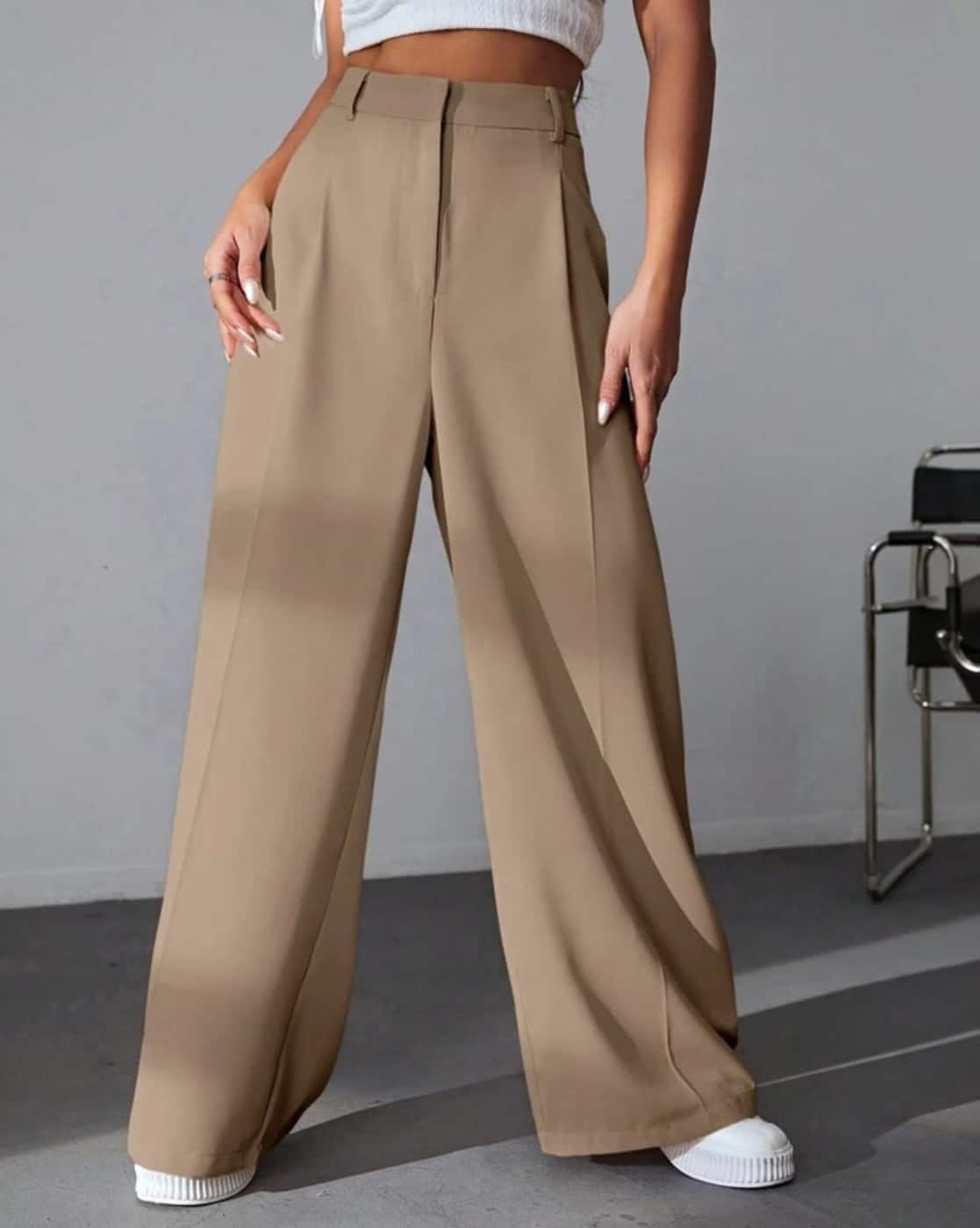 CTHY　MARBLING WIDE TROUSERS BROWN 1 CTHYMARBLING WIDE TROUSERS BROWN 1