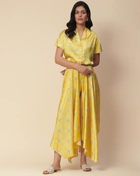 aarke ritu kumar Abstract Print Shirt with Pants Co-Ord Set-picture-12