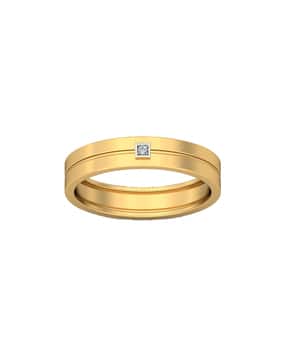 avsar Women Yellow Gold Aarti Band Ring-picture-16