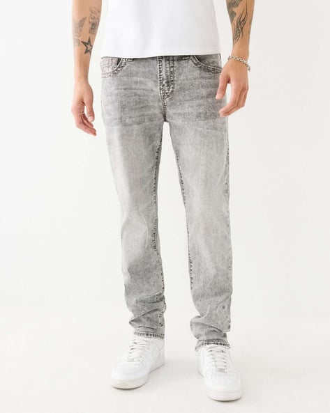 Heavily Washed Slim Fit Jeans