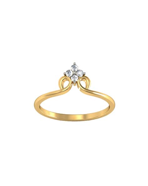 Women Yellow Gold Diamond Nagpur Ring - Main Image
