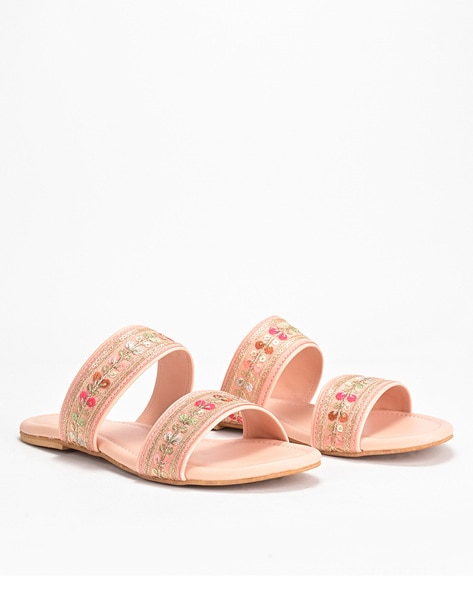 Scentra Open-Toe Slip-On Flat Sandals