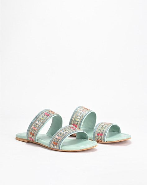 Scentra Open-Toe Slip-On Flat Sandals