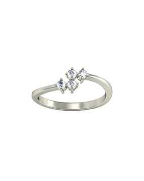 avsar Women White Gold Stone-Studded Ring-picture-40
