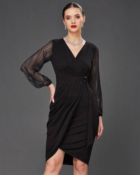 black mini dress with cap sleeves Cote Sleeve Pocket - Colors:Jet Creme Polka Dot Size: Large simply switch up your Penelope Backless Satin Gown