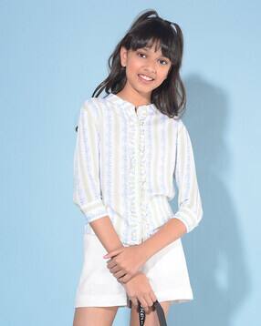 crimsoune club Girl Floral Print Shirt Top-picture-34