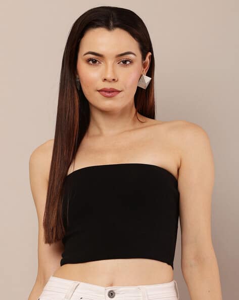 Buy Nobarr Women Fitted Tube Top Online | Ajio.com