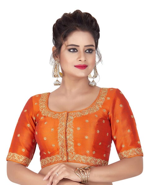 Salwar Studio Embellished Front-Open Blouse